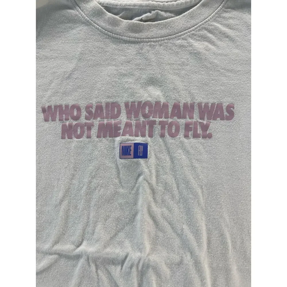 Nike Fly Girls White Short Sleeve Graphic T-Shirt Youth Size Medium